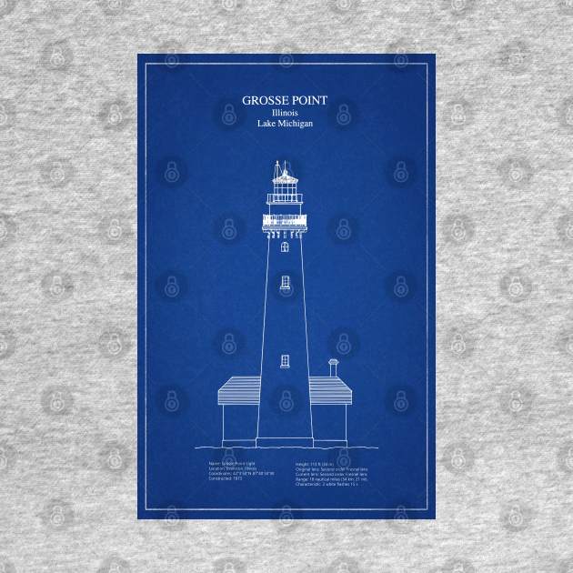 Grosse Point Lighthouse - Illinois - AD by SPJE Illustration Photography